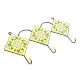 Yellow And Forest Green Leaf Ceramic Floral Tiles Hooks
